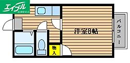 アルカディア総社 1Kの間取図画像