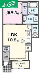 グレイスメゾンA 1LDKの間取図画像