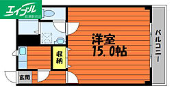 ブール・バール 1Kの間取図画像