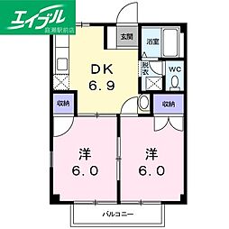 ニュ−シティ中須加B 1階/-