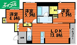 リーストソフィア 3LDKの間取図画像