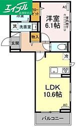 瀬戸内ハウジング5 1LDKの間取図画像