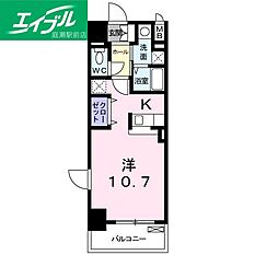 ボナール 1Kの間取図画像