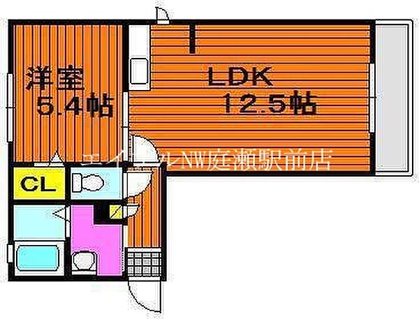 ウルーズメゾン　Ｂ棟 ｜岡山県倉敷市上東(賃貸アパート1LDK・1階・40.41㎡)の写真 その2