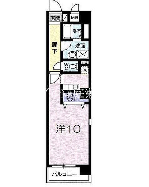 Ｃａｓａ　Ｓｙｕｎｓｕｉ ｜岡山県岡山市北区東花尻(賃貸マンション1R・3階・32.25㎡)の写真 その2