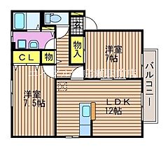 コンフォール翠　A棟  ｜ 岡山県岡山市北区西辛川（賃貸アパート2LDK・2階・62.95㎡） その2