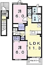 RiverSide　すみれ  ｜ 岡山県総社市駅前2丁目（賃貸アパート2LDK・2階・58.21㎡） その2