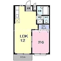 エルディムシャルマンＡ  ｜ 岡山県倉敷市茶屋町（賃貸アパート1LDK・1階・39.70㎡） その2