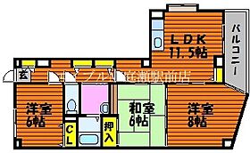 イルサローネ  ｜ 岡山県岡山市南区大福（賃貸マンション3LDK・5階・67.00㎡） その2