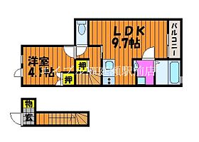 CUBIO　MIZUE  ｜ 岡山県倉敷市水江（賃貸アパート1LDK・2階・42.81㎡） その2