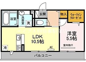 ベイ　ブランシェ　Ｄ棟  ｜ 岡山県倉敷市上富井（賃貸アパート1LDK・3階・41.75㎡） その2