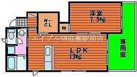 ファルコンI  ｜ 岡山県岡山市北区平野（賃貸アパート1LDK・1階・47.40㎡） その2