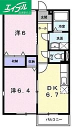 シャトーレインボーA 2階