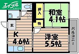ハイツあかね　A棟 2階/-