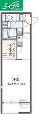 サニーコート総社 ワンルームの間取図画像