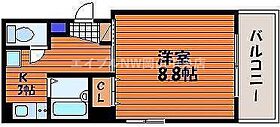 カルム厚生町  ｜ 岡山県岡山市北区厚生町1丁目（賃貸マンション1K・5階・29.50㎡） その2