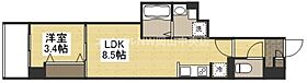 月光　ハレノワ  ｜ 岡山県岡山市北区表町3丁目（賃貸マンション1LDK・10階・29.65㎡） その2