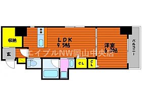 ガーデン富田町  ｜ 岡山県岡山市北区富田町2丁目（賃貸マンション1LDK・5階・38.71㎡） その2