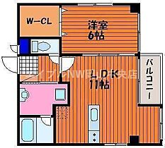 レ・コラージュ  ｜ 岡山県岡山市北区富田町1丁目（賃貸マンション1LDK・3階・40.28㎡） その2