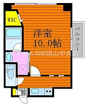 リッツ・ドエルマンション  ｜ 岡山県岡山市北区下石井2丁目（賃貸マンション1K・8階・25.92㎡） その2