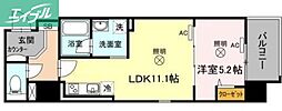 TWINTOWERSAZUKI 1LDKの間取図画像