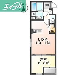 RKマンション 1LDKの間取図画像
