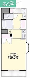 イングルサイド 1Kの間取図画像