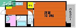 柳町Aマンション 1Kの間取図画像