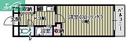スタシオン南 1Kの間取図画像