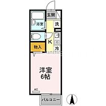 岡山県岡山市中区中井4丁目（賃貸アパート1K・2階・20.25㎡） その2