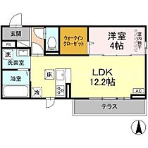 岡山県岡山市北区西長瀬（賃貸アパート1LDK・1階・41.86㎡） その2