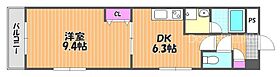 岡山県岡山市北区昭和町（賃貸マンション1DK・3階・38.61㎡） その2