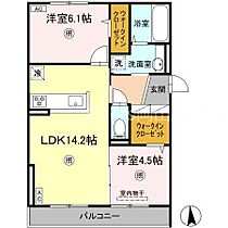 岡山県岡山市北区野田4丁目（賃貸アパート2LDK・2階・58.76㎡） その2