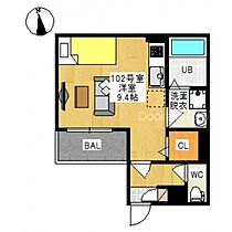 岡山県岡山市北区大和町2丁目（賃貸アパート1R・3階・26.24㎡） その2