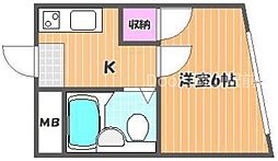 さかいビル 1Kの間取図画像