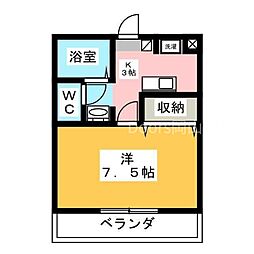 MSDハイツ 1Kの間取図画像