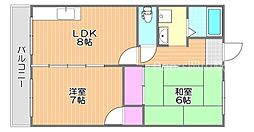 ガーデンパーク3 2LDKの間取図画像