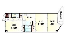 イルサローネ 2LDKの間取図画像