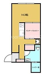ラ・ターシュ広瀬町 ワンルームの間取図画像