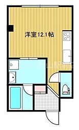 ラ・ターシュ広瀬町 ワンルームの間取図画像