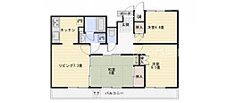 ローレルコートアネスト医大前 3LDKの間取図画像