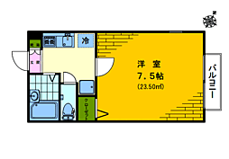 エイトノート 1Kの間取図画像