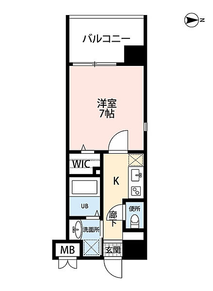 サヴォイ　ラ・シャンス 401｜福岡県福岡市東区千早5丁目(賃貸マンション1K・4階・25.10㎡)の写真 その2