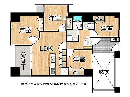 3LDK 間取り