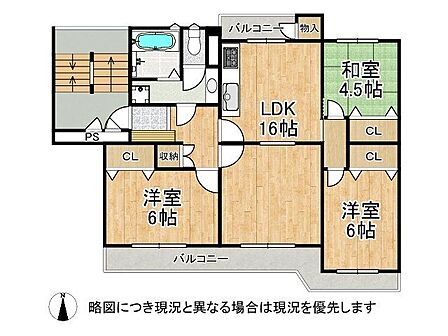 3LDK 間取り