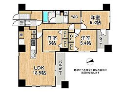 フロレスタ・ミオ山田池公園 3LDKの間取図画像