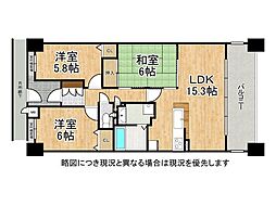 ランフォルセ楠葉ガーデンアベニュー 3LDKの間取図画像