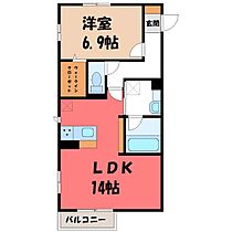 パインディライト  ｜ 栃木県小山市若木町2丁目（賃貸アパート1LDK・2階・50.76㎡） その2