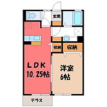 モンタンヴェール  ｜ 茨城県筑西市門井（賃貸アパート1LDK・1階・40.07㎡） その2