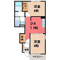 カターラ  ｜ 栃木県栃木市大平町下皆川（賃貸アパート2DK・1階・42.77㎡） その2